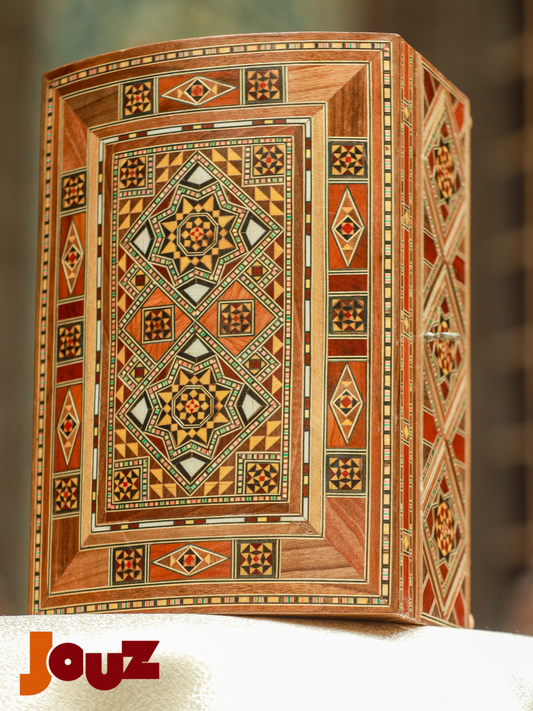 Luxury Mosaic Wooden Key Box – Handmade Artisan Jewelry & Trinket Box – Elegant Inlay Design, Decorative Storage, Wedding Gift