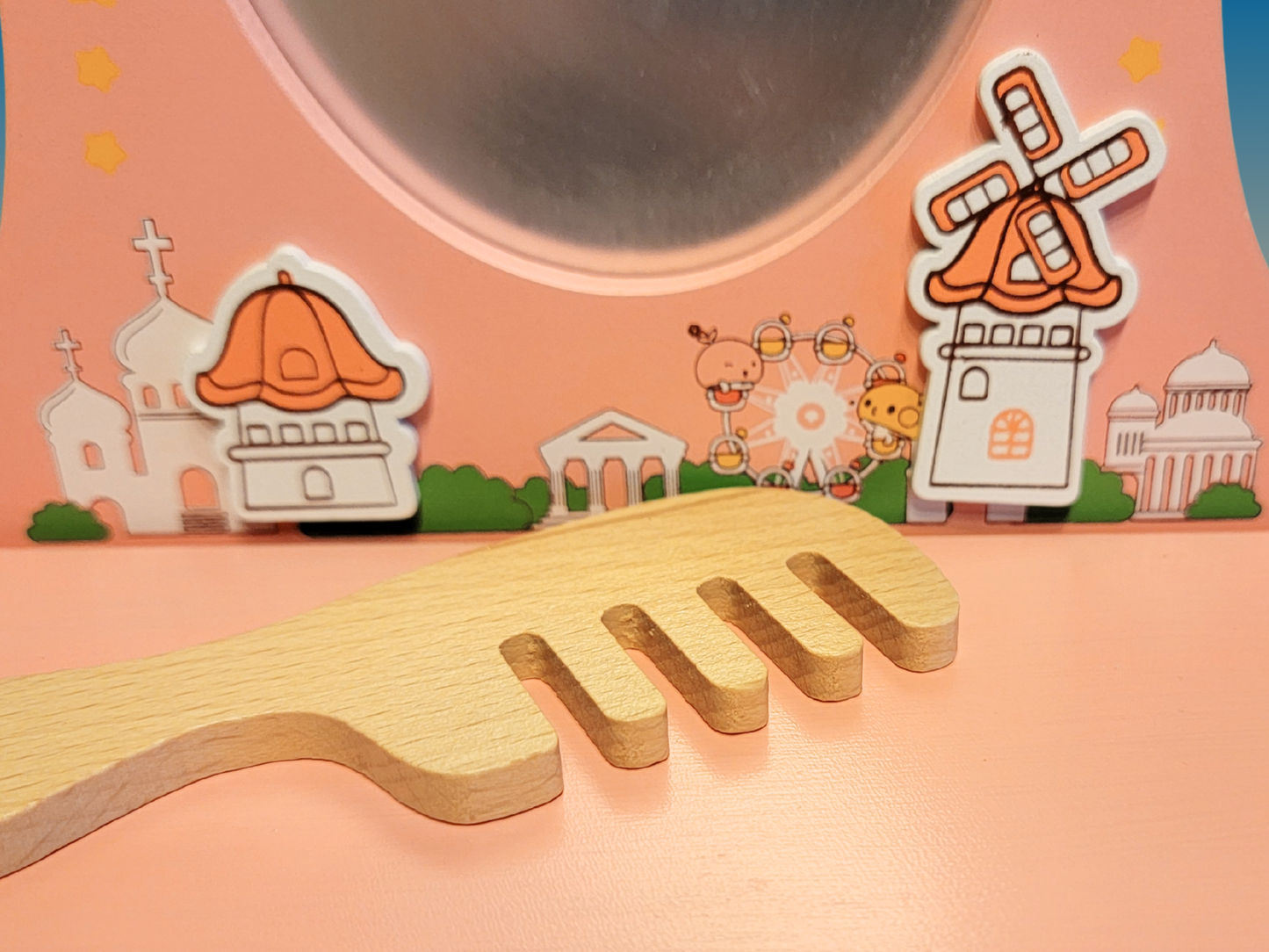 Wooden Pretend Play Makeup Dresser Set for Girls | Educational Toy with Accessories | Eco-Friendly & Non-Toxic Dress-Up Vanity