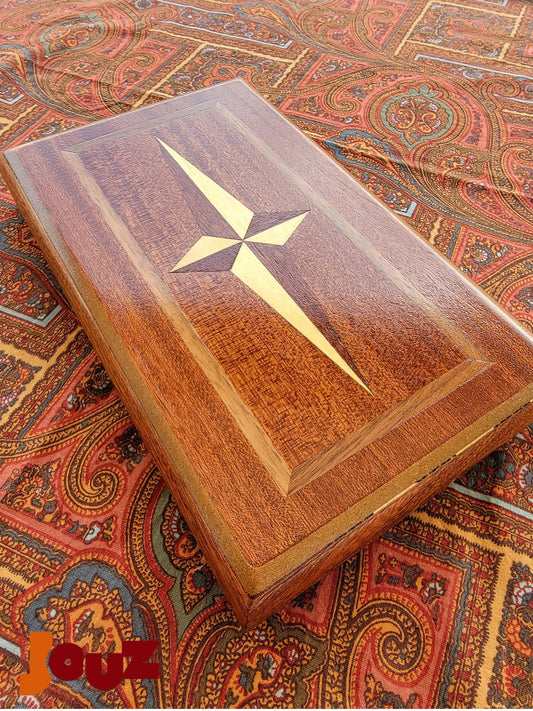 Foldable Wooden Backgammon Set – Premium Handcrafted Board Game for Indoor & Outdoor Use – Travel-Friendly, Durable, Perfect for Gifts