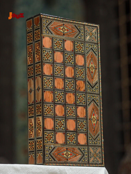 Large Wooden Backgammon and Chess Set - Handmade 2-in-1 Game Board with All Pieces - Premium Wooden Chessboard - Family Gift- high quality