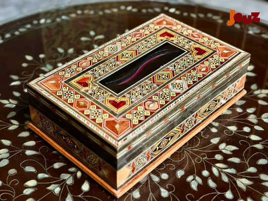 Vintage-Inspired Wooden Tissue Cover, Handcrafted Decorative Box