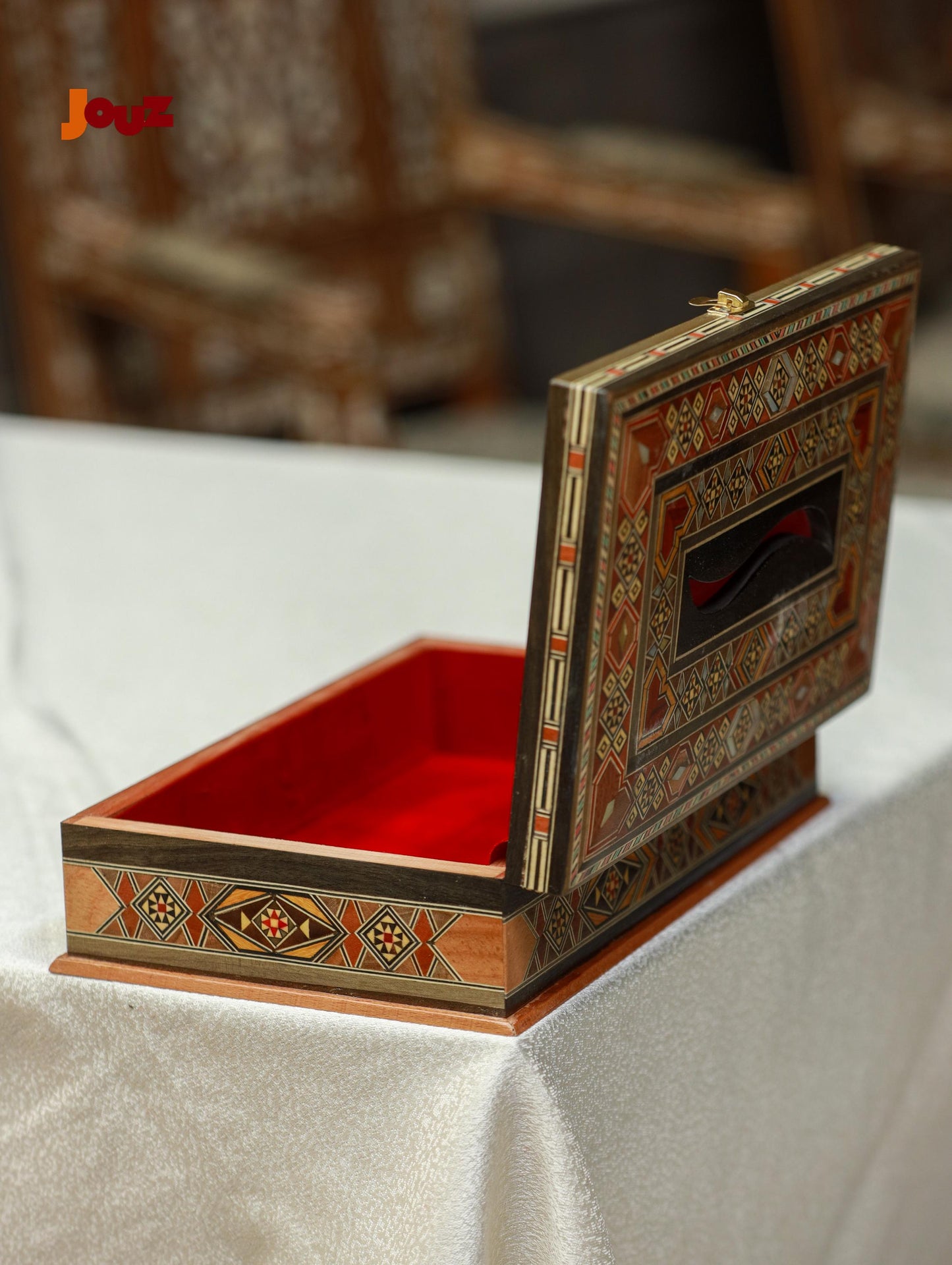 Vintage-Inspired Wooden Tissue Cover, Handcrafted Decorative Box