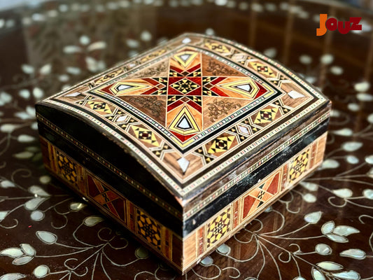 Vintage-Style Mosaic Box – Elegant Wooden Decorative Storage, jewelry box – Perfect Gift