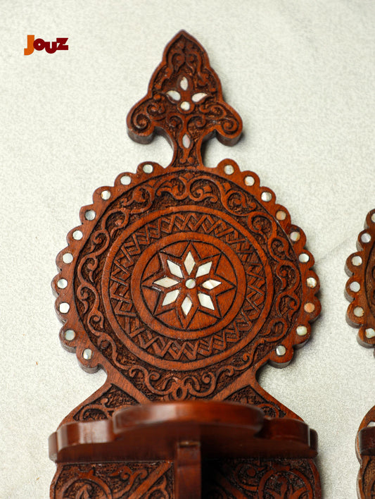 Luxury Wall Candle Holder- Boho Home Decor, Minimalist Shelf Sconces, vintage style Candle Shelves, Wall Decor, Handmade Rustic Wall Art