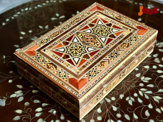 Set of 3 Wooden Mosaic Boxes – Small, Medium & Large – Handcrafted Decorative Trinket Boxes, perfect gift idea