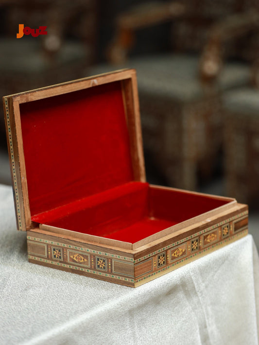 Unique Mosaic Wood Box - Medium Handcrafted Jewelry Case - Decorative Bohemian Storage - Great Gift for Women - wooden Keepsake Chest