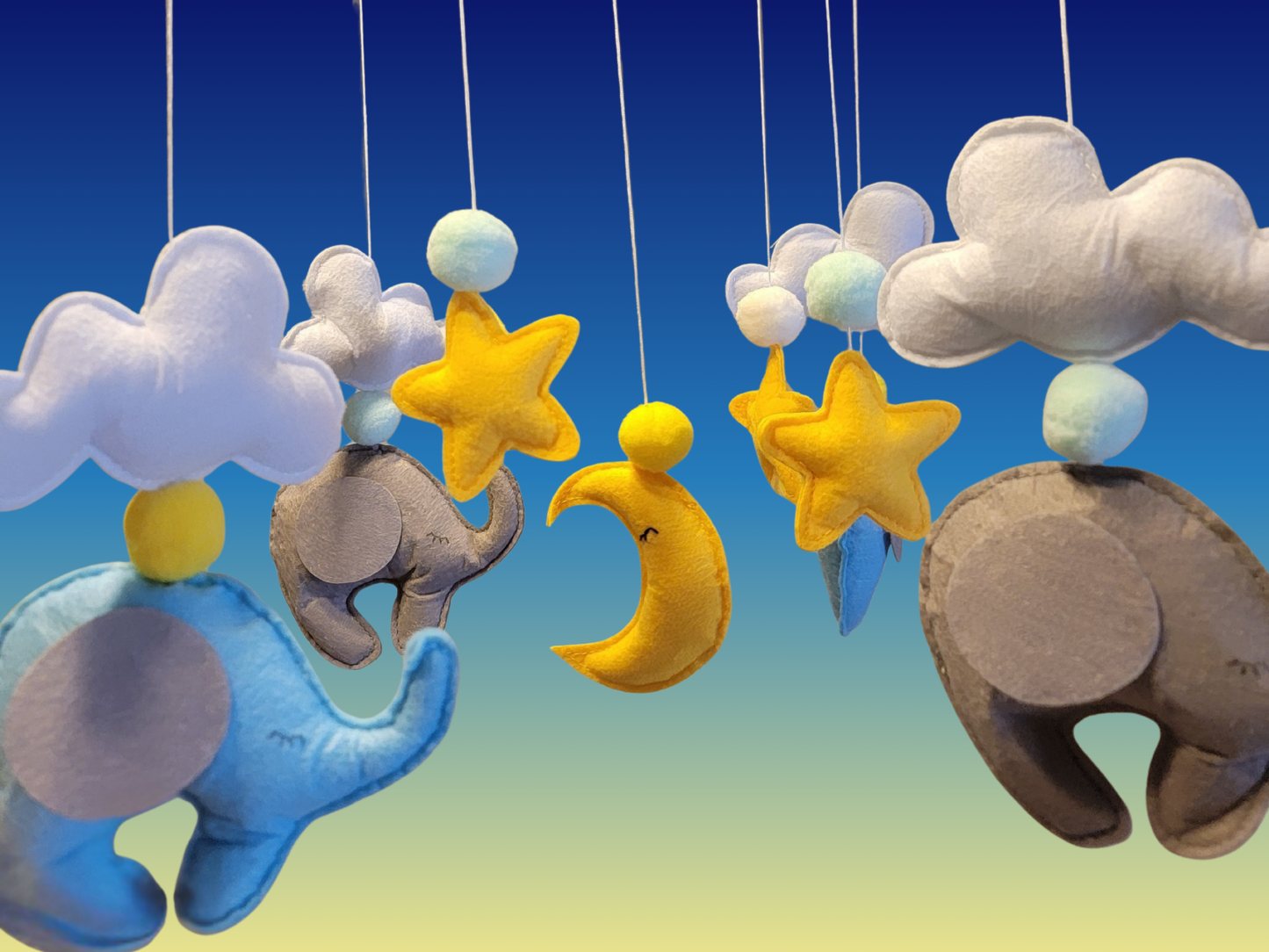 Hand-Sewed Nordic Style Felt Baby Mobile | Eco-Friendly Crib Chime & Nursery Decor