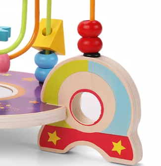 Wooden Rocket Ship Mini Bead Maze Toy | Early Education Learning & Fine Motor Skills
