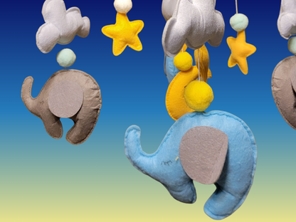 Hand-Sewed Nordic Style Felt Baby Mobile | Eco-Friendly Crib Chime & Nursery Decor