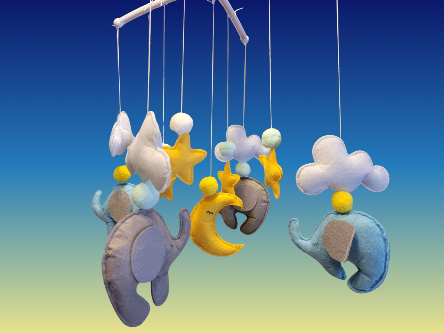 Hand-Sewed Nordic Style Felt Baby Mobile | Eco-Friendly Crib Chime & Nursery Decor