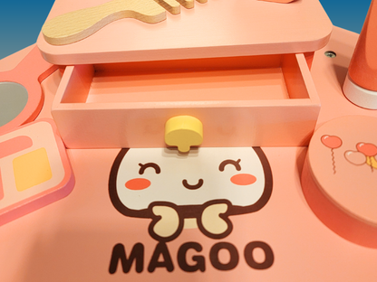 Wooden Pretend Play Makeup Dresser Set for Girls | Educational Toy with Accessories | Eco-Friendly & Non-Toxic Dress-Up Vanity