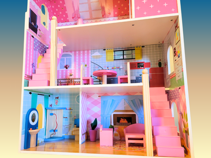 Chambre de poupée bleue fantastique