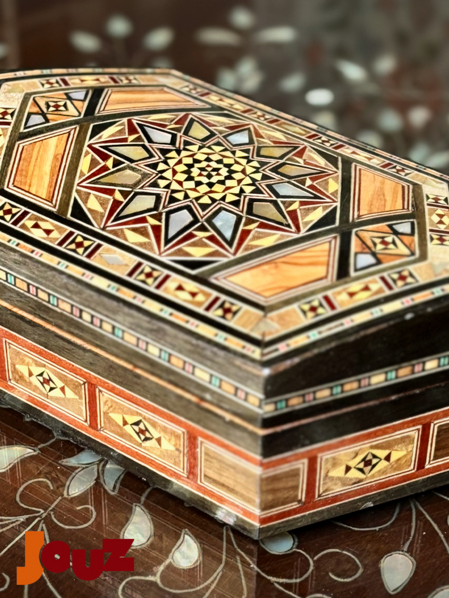 Luxury Wooden Storage mosaic Box – Handmade Keepsake Chest for Valuables- luxury gift for her,