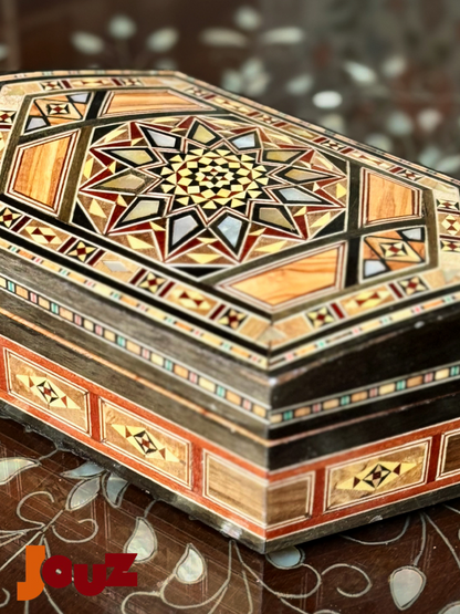 Luxury Wooden Storage mosaic Box – Handmade Keepsake Chest for Valuables- luxury gift for her,