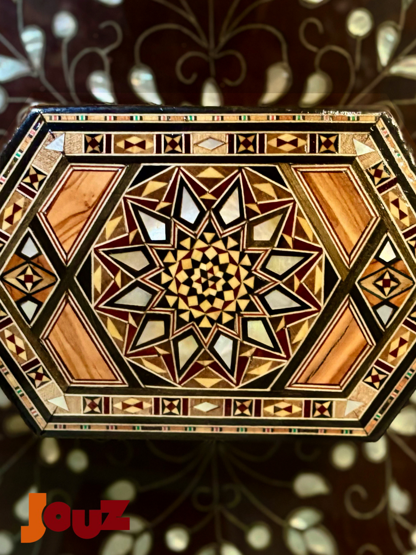 Luxury Wooden Storage mosaic Box – Handmade Keepsake Chest for Valuables- luxury gift for her,