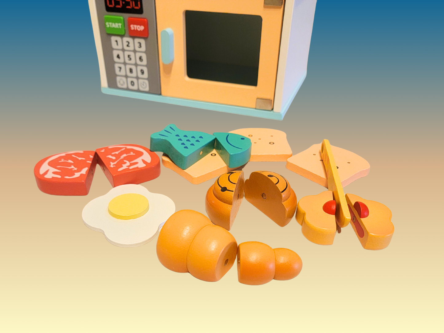 Four combiné électroménager Betsy Blue (modèle son et lumière)