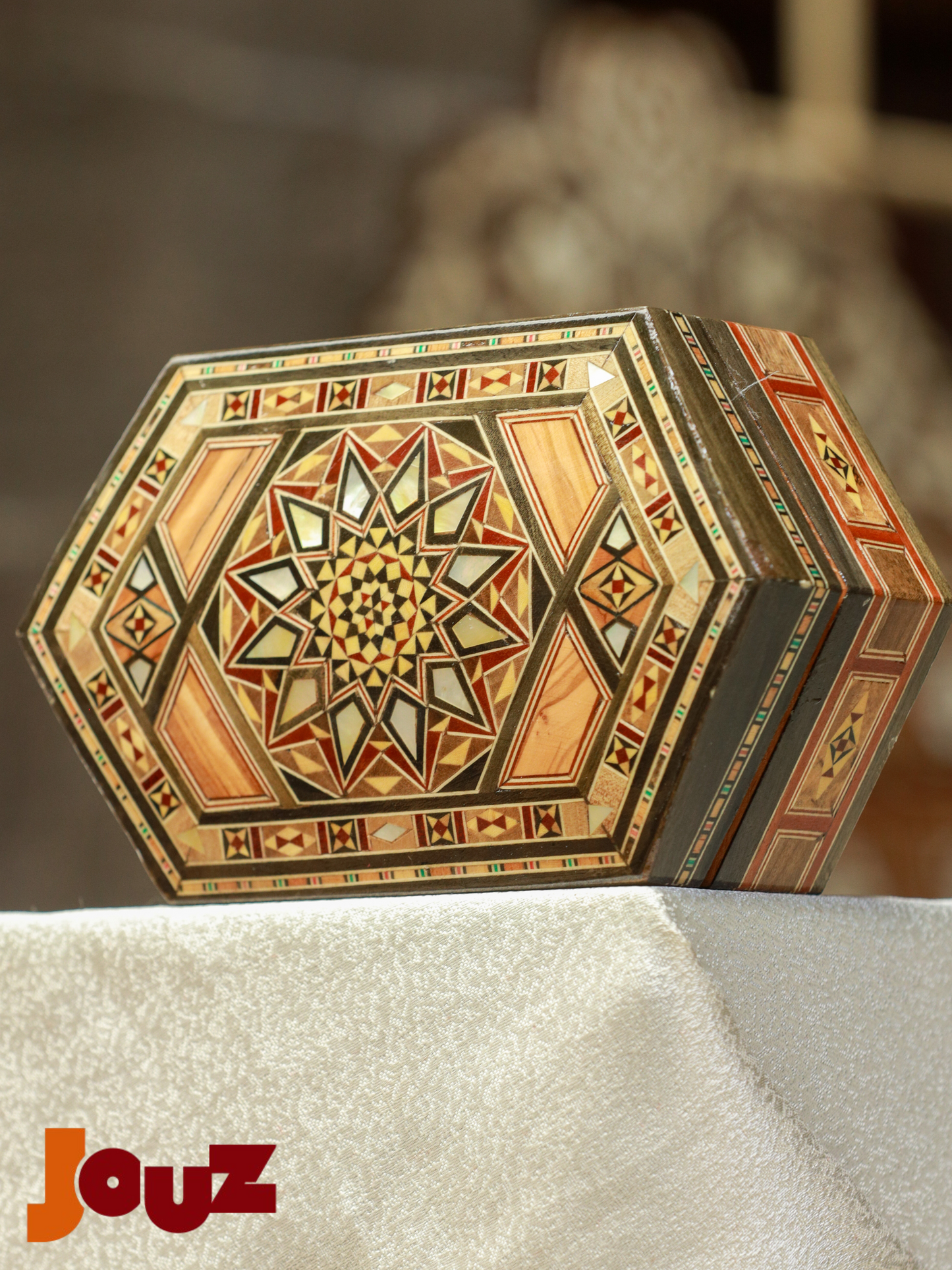 Luxury Wooden Storage mosaic Box – Handmade Keepsake Chest for Valuables- luxury gift for her,