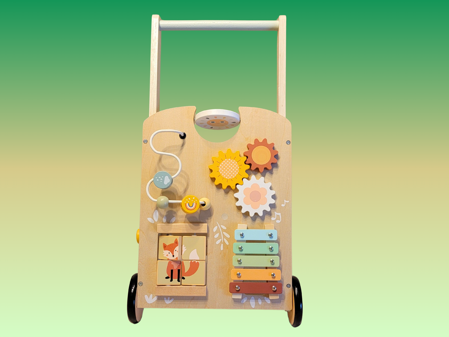 Quality Wooden Baby Walker - Montessori Waldorf Inspired - First Steps and Toddler Play