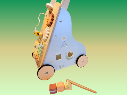 Quality Wooden Baby Walker - Montessori Waldorf Inspired - First Steps and Toddler Play
