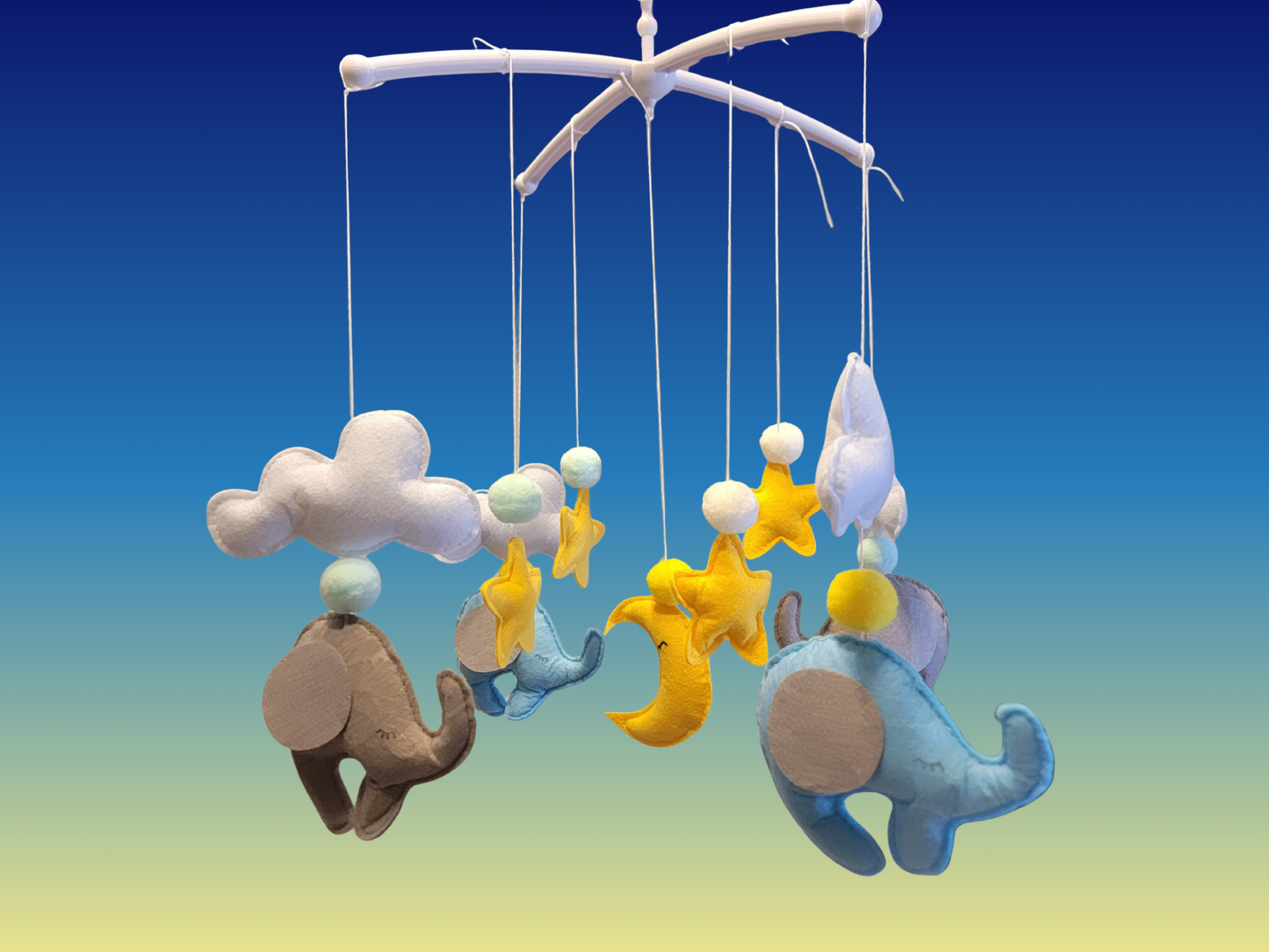 Hand-Sewed Nordic Style Felt Baby Mobile | Eco-Friendly Crib Chime & Nursery Decor