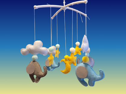 Hand-Sewed Nordic Style Felt Baby Mobile | Eco-Friendly Crib Chime & Nursery Decor