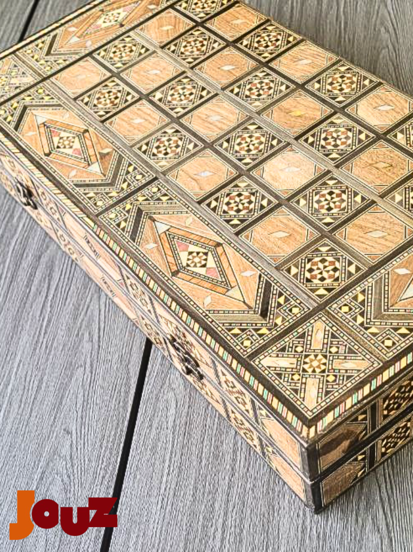 Jeu de backgammon et d'échecs en bois de qualité supérieure, fait main, complet avec toutes les pièces, jeu de société 2 en 1 (copie)