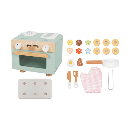 Montessori Wooden Simulation Mini Oven Set - Early Educational Role Play Kitchen Toys
