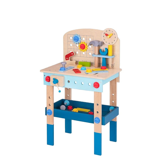 Wooden Tool Bench for Kids - 45-Piece Workshop with Tools Set