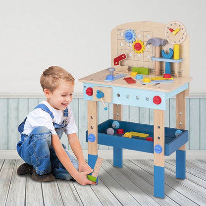 Wooden Tool Bench for Kids - 45-Piece Workshop with Tools Set