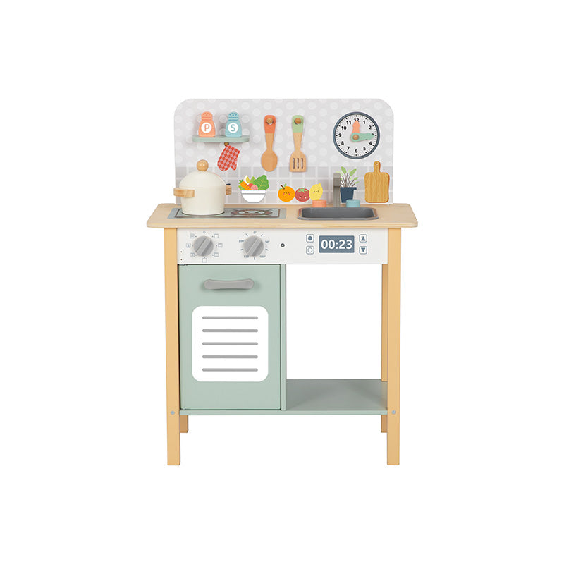 Colorful Wooden Kitchen & Cooking Toy Set for Kids - Multi-functional Pretend Play