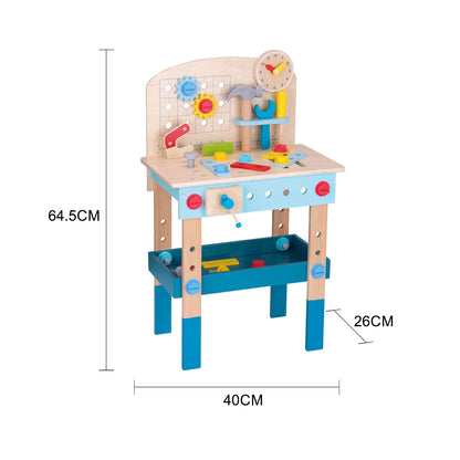 Wooden Tool Bench for Kids - 45-Piece Workshop with Tools Set