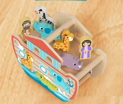 Noah's Ark Wooden Shape Sorter - An Educational & Fun Animal Adventure