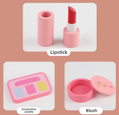 Pink Small Vanity Makeup Dresser Set for Girls with Accessories