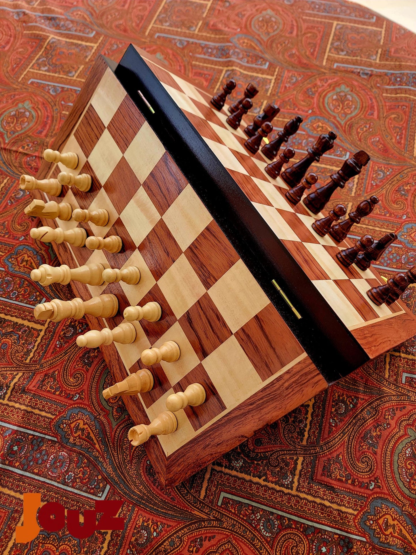 Wooden Chess Board with Foldable Design, perfect for a travels, Lightweight, and Easy to Store