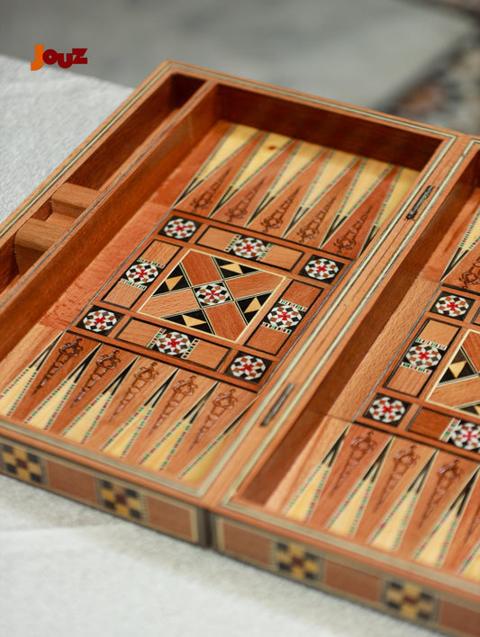 Handcrafted Wooden Chess & Backgammon Set – Folding Board with All Pieces – Classic Game Gift