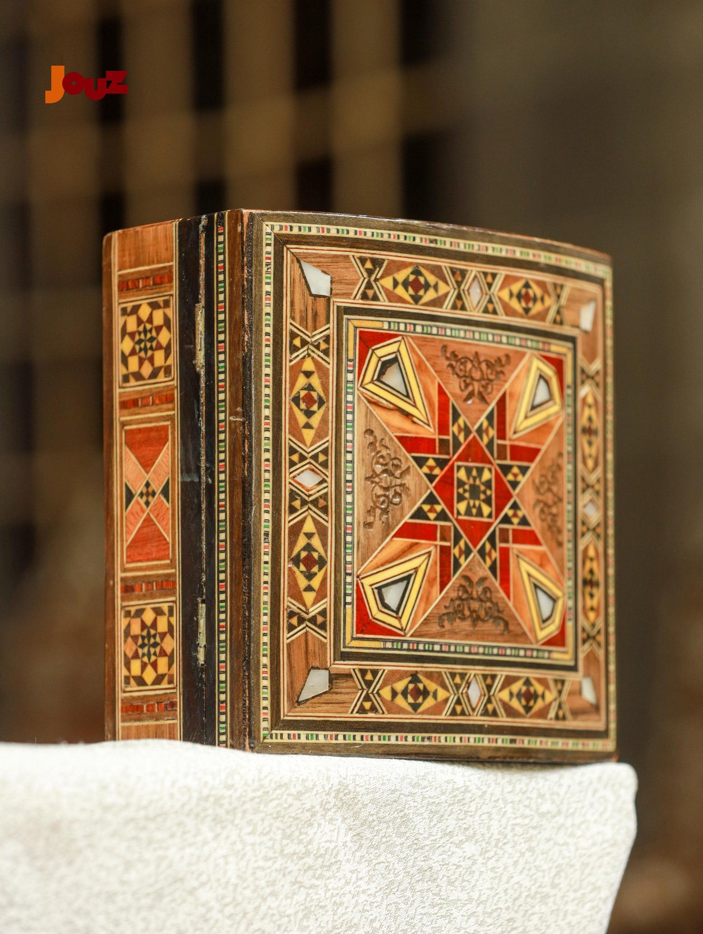 Vintage-Style Mosaic Box – Elegant Wooden Decorative Storage, jewelry box – Perfect Gift