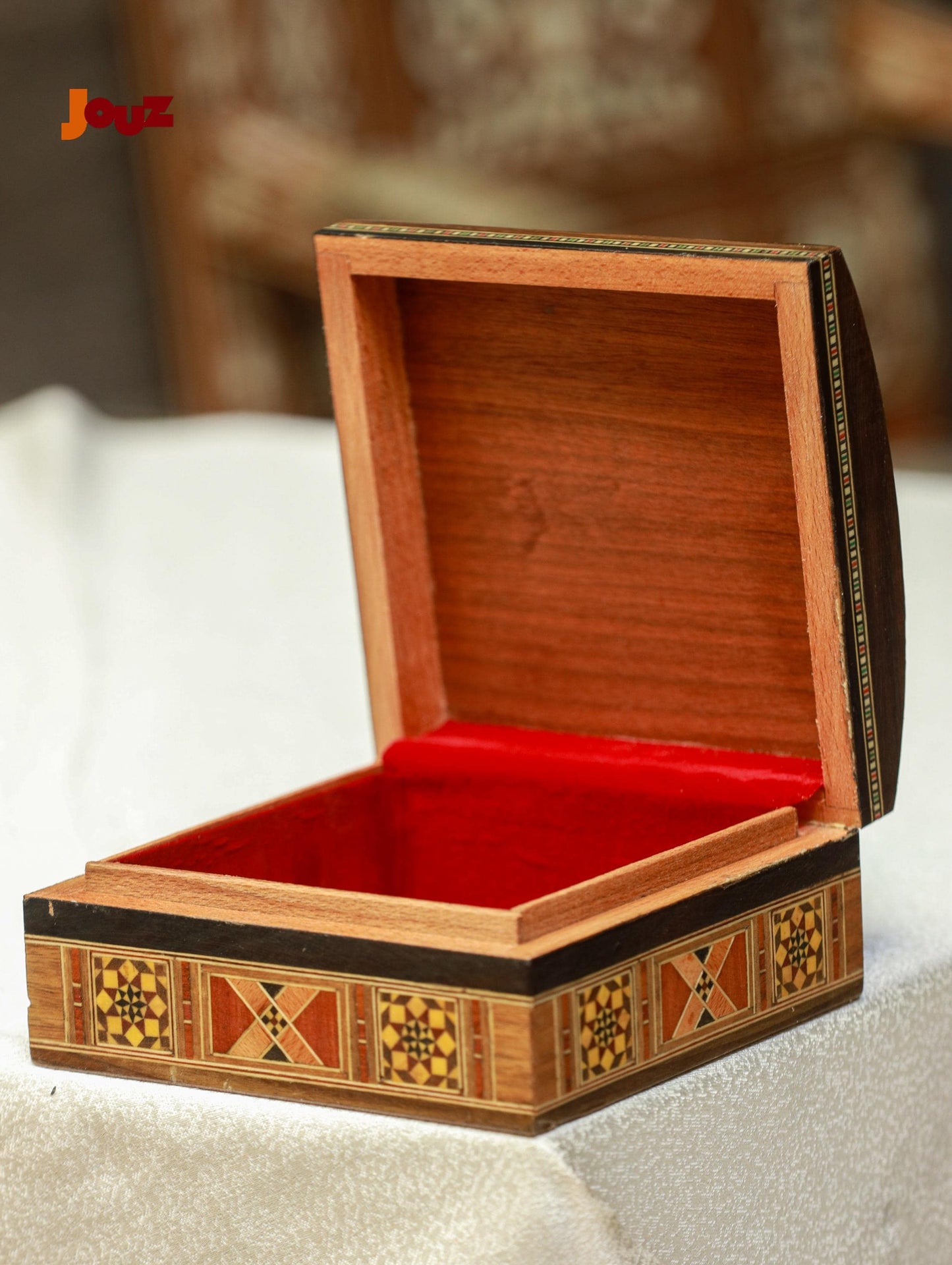 Vintage-Style Mosaic Box – Elegant Wooden Decorative Storage, jewelry box – Perfect Gift