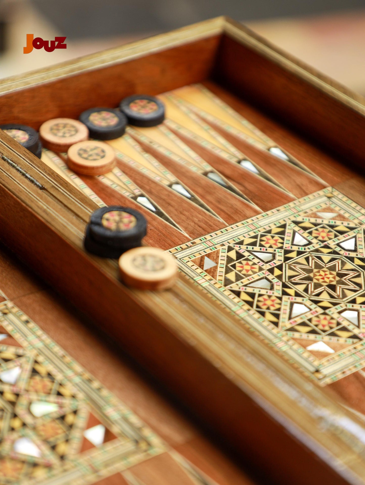 Premium Handmade Wooden Backgammon & Chess Set – Complete with All Pieces – 2-in-1 Board Game