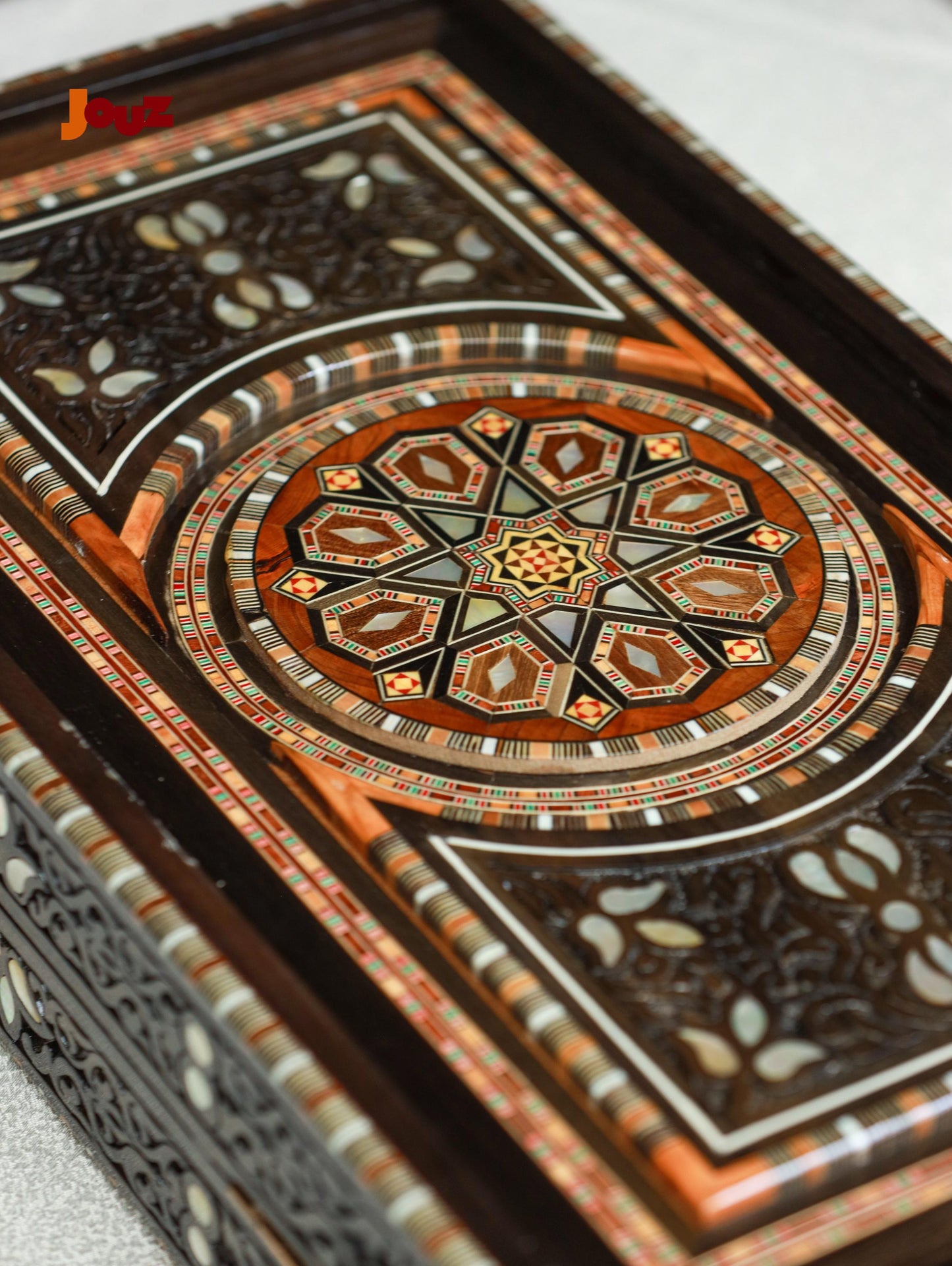 Luxury Backgammon Masterpiece – Exclusive One-of-a-Kind Collector's Set, Handcrafted High-End Board with Mother of Pearl Inlay
