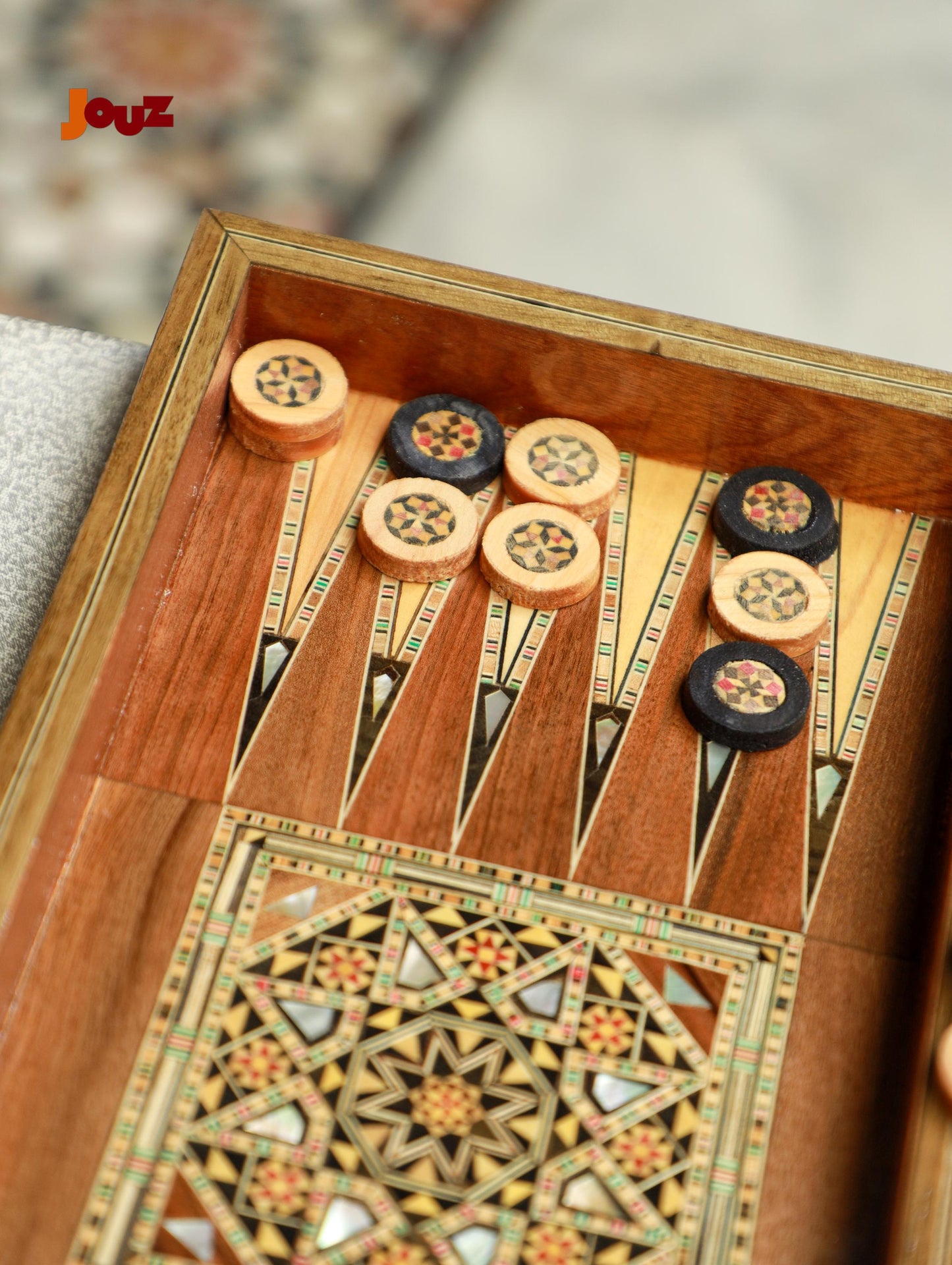 Premium Handmade Wooden Backgammon & Chess Set – Complete with All Pieces – 2-in-1 Board Game