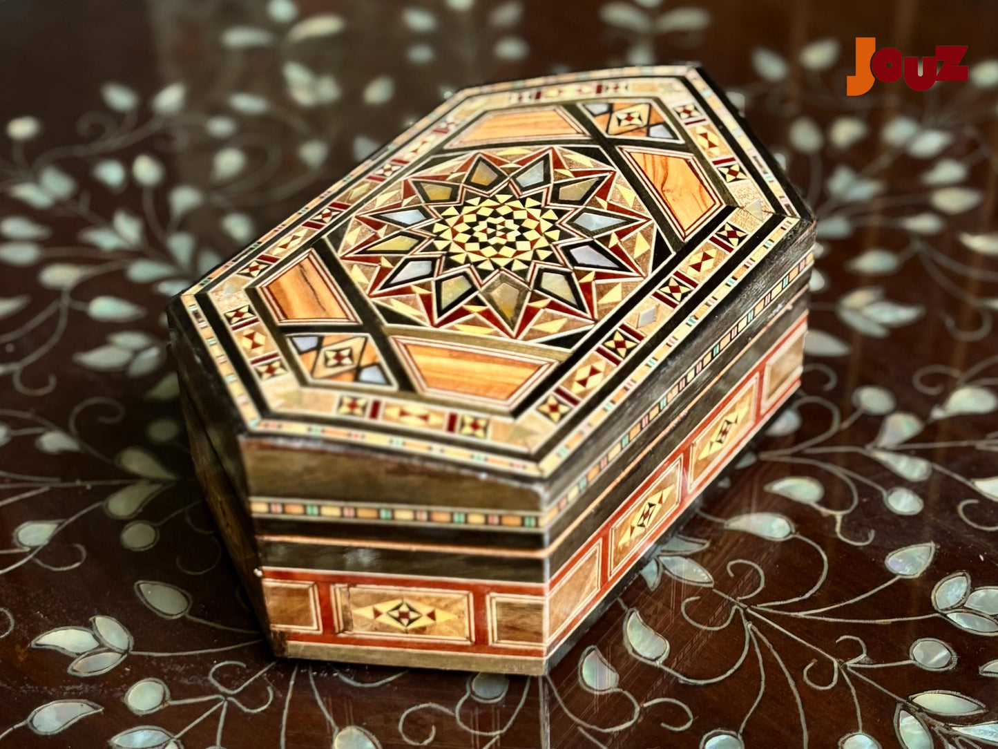 Luxury Wooden Storage mosaic Box – Handmade Keepsake Chest for Valuables- luxury gift for her,