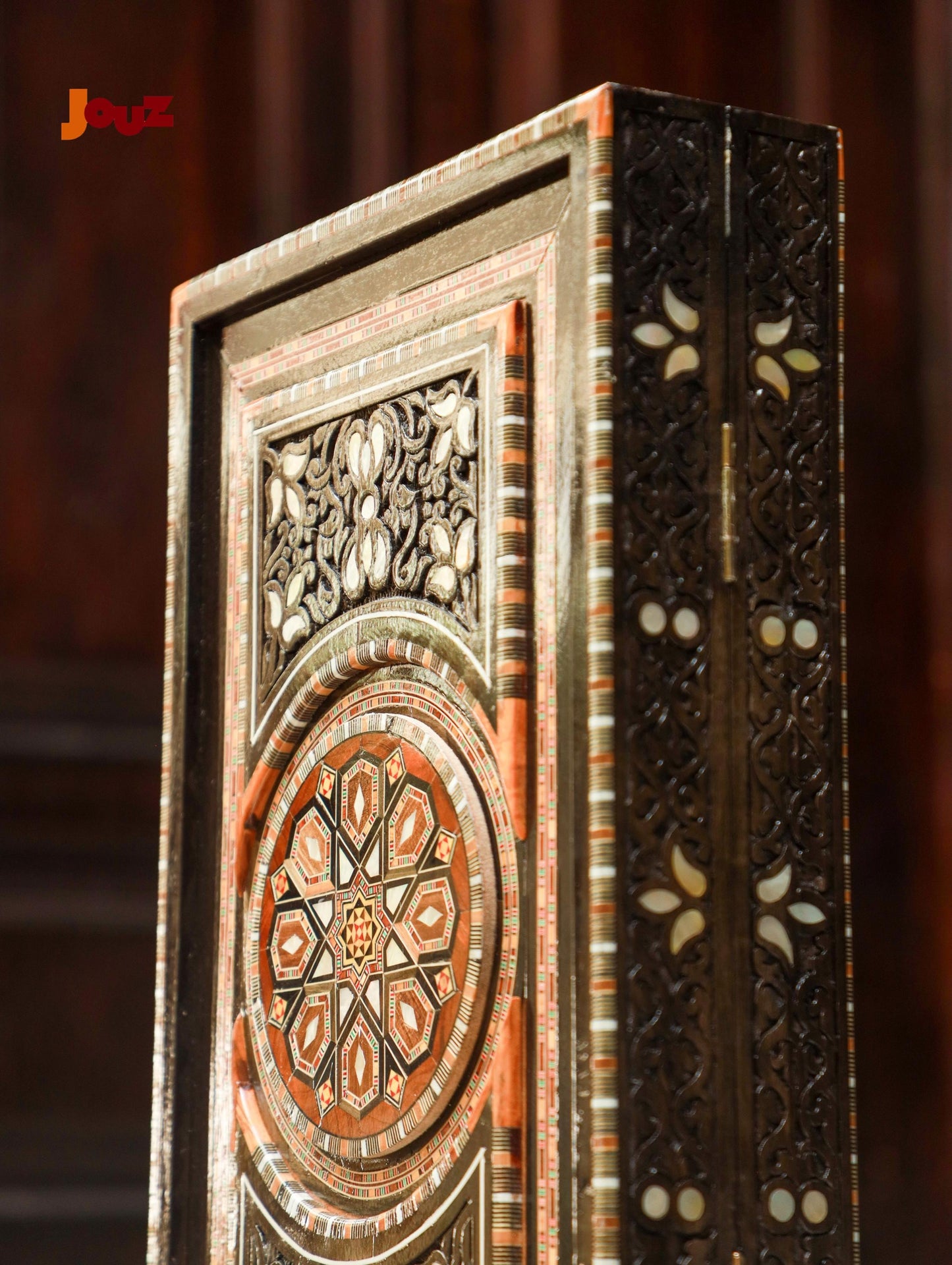 Luxury Backgammon Masterpiece – Exclusive One-of-a-Kind Collector's Set, Handcrafted High-End Board with Mother of Pearl Inlay